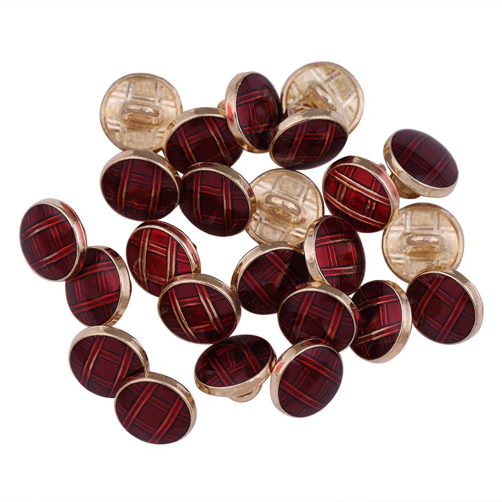 Western Style Checks Design Lamination Metal Kurta/Kurti Buttons