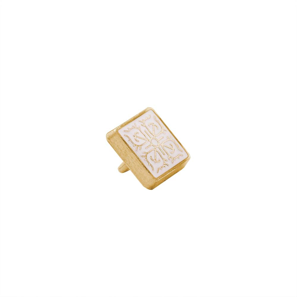 Square Shape Shiny Gold Lamination Metal Kurta Buttons