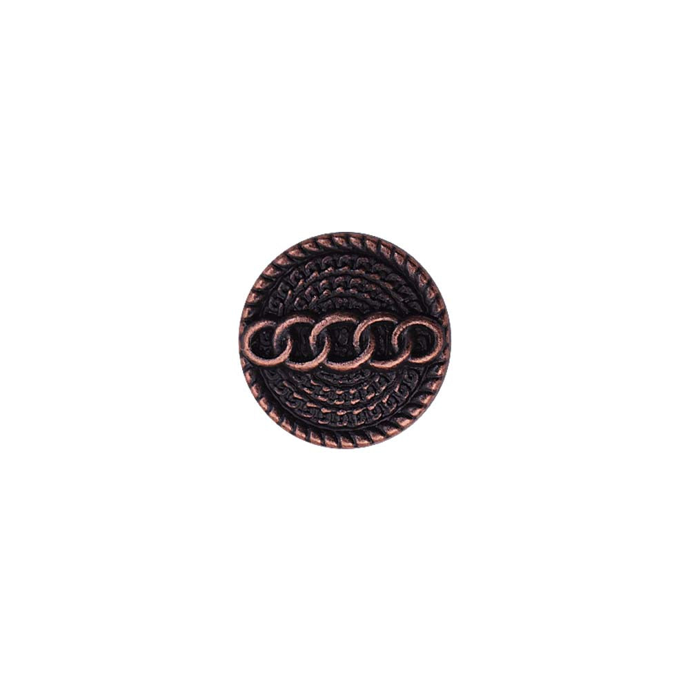 Round Shape Chain Engraved Design Loop Metal Buttons