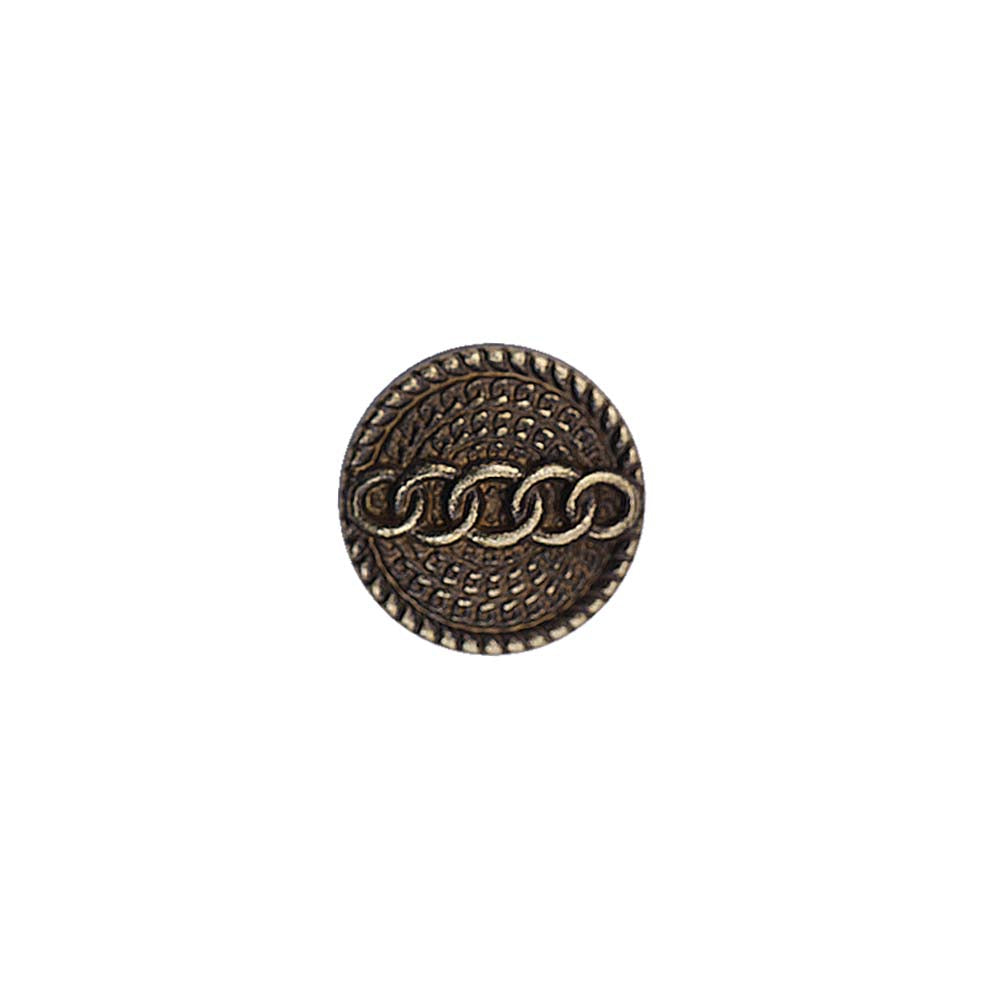 Round Shape Chain Engraved Design Loop Metal Buttons