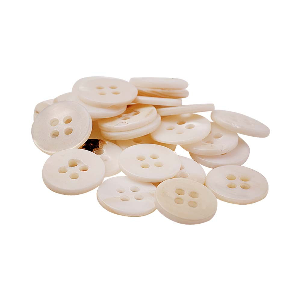 Classic Natural Off White Shirt Buttons