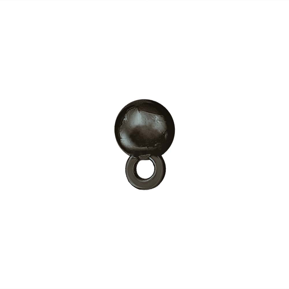 Heavy Weight Ball Shaped Shiny Metal Loop Buttons