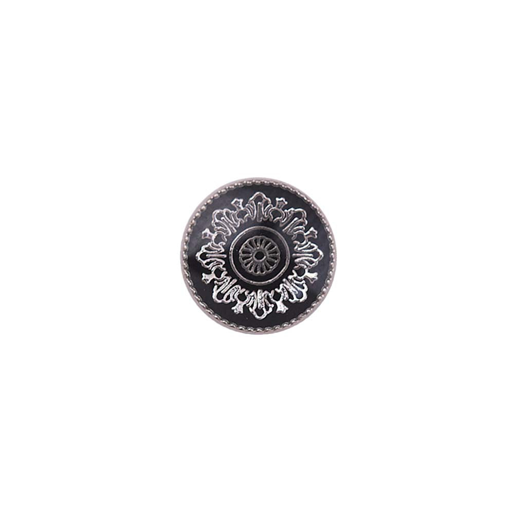Traditional Mandala Design Lamination Metal Buttons for Kurtas