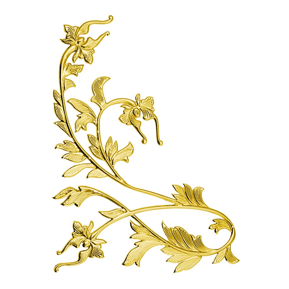 Designer Intricate Shiny Dark Gold Floral Cutwork Metal Neck Accessory