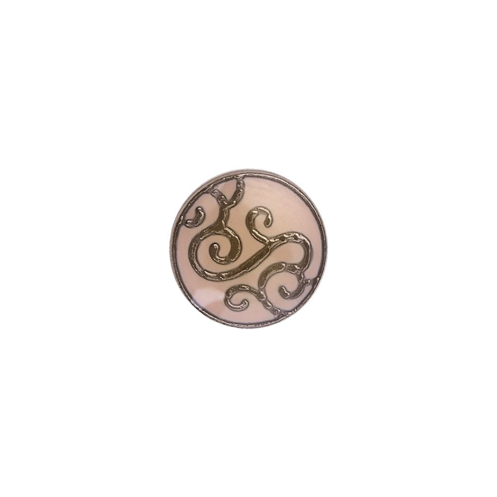 Floral Design Enamel Lamination Kurta/Shirt Metal Buttons