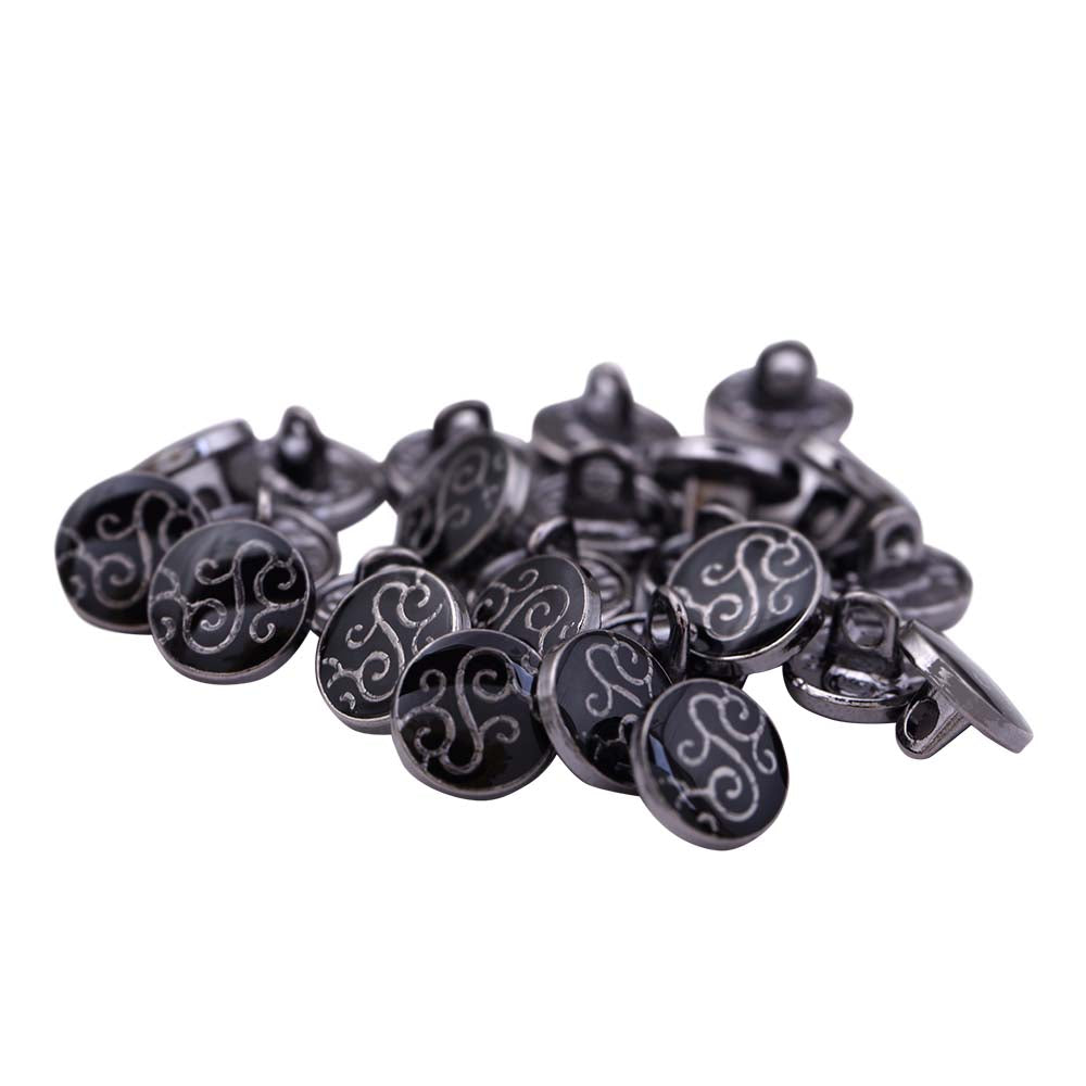 Floral Design Enamel Lamination Kurta/Shirt Metal Buttons