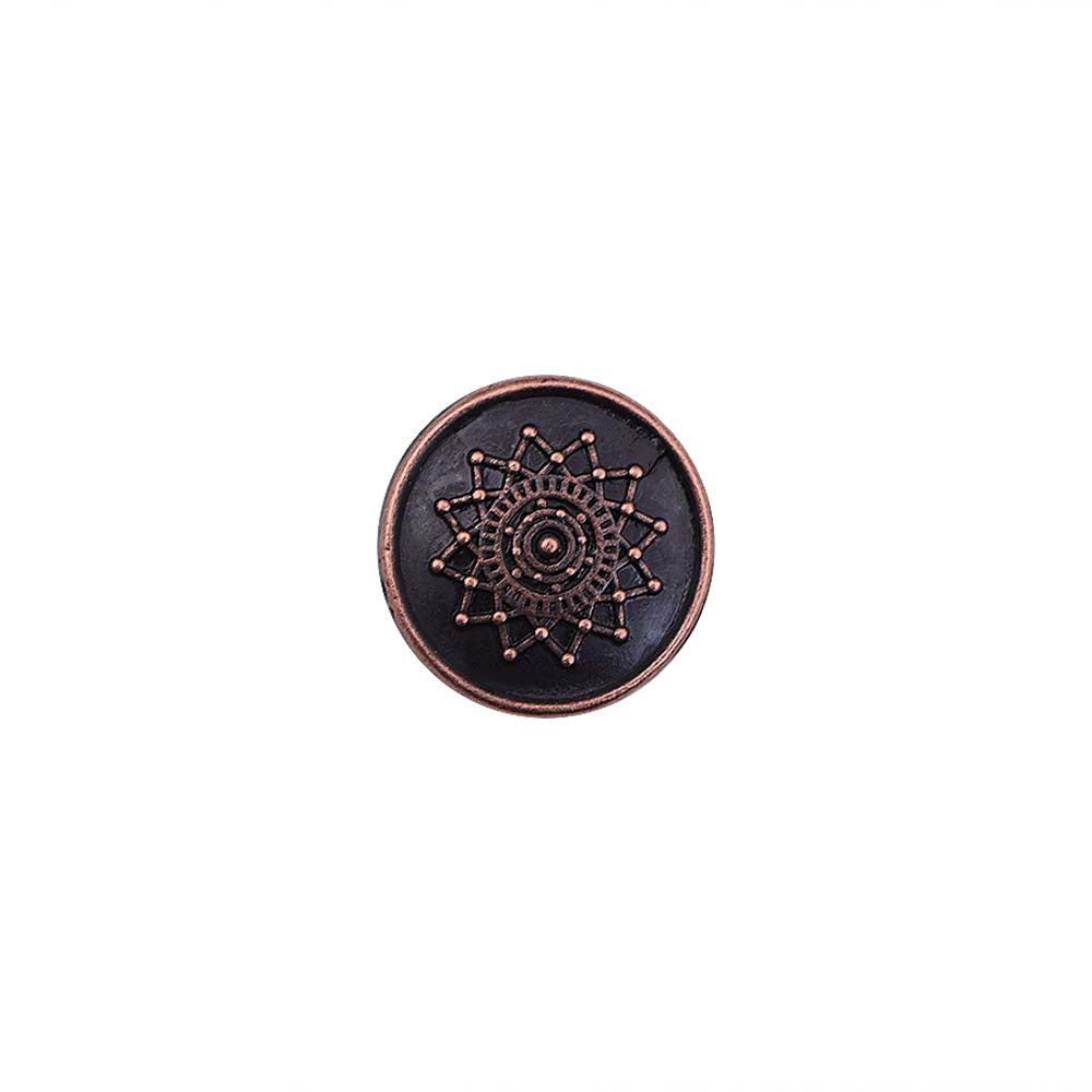 Round Shape Dotted Star Design Antique Metal Buttons