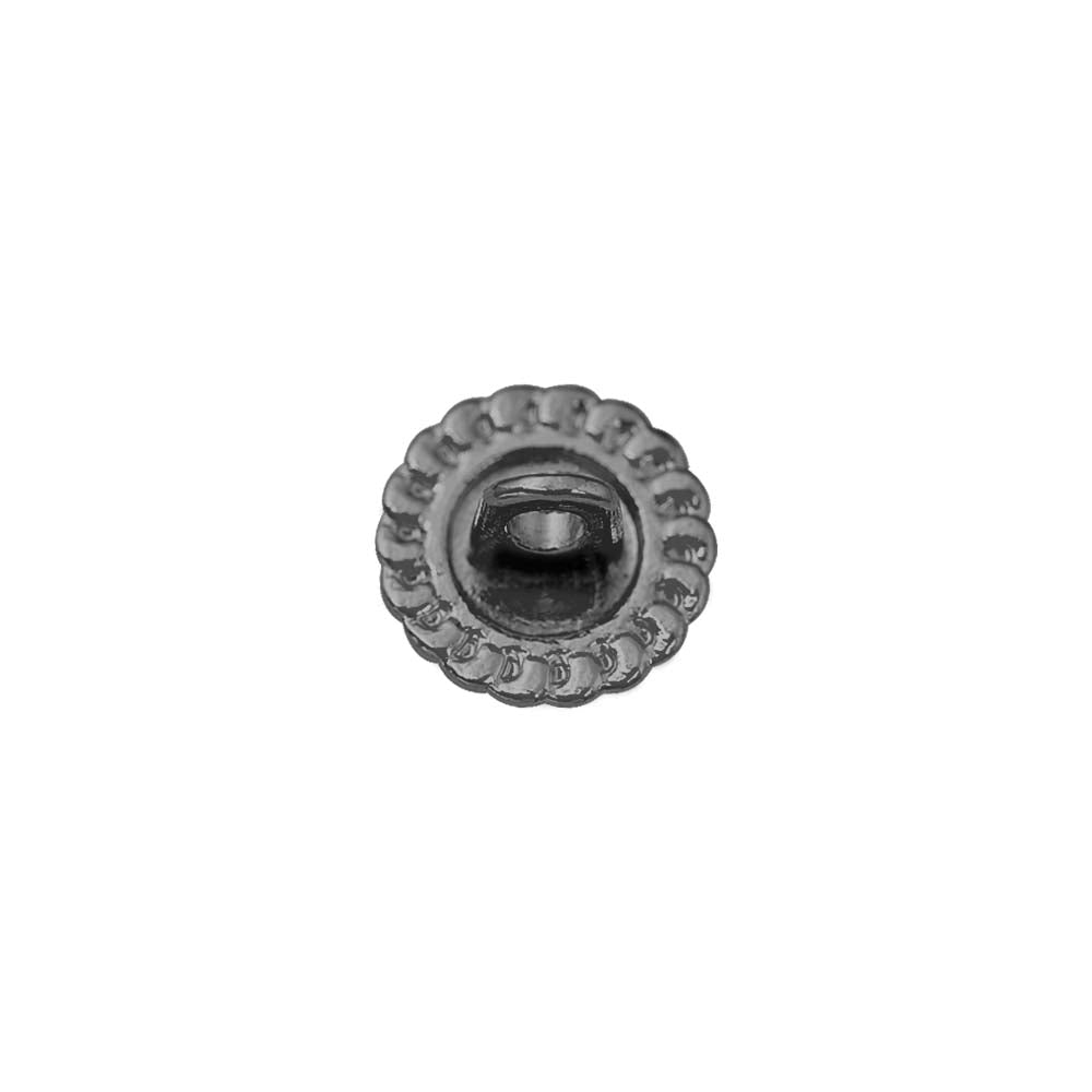 Flower Design Round Shape Shiny Pearl Metal Buttons