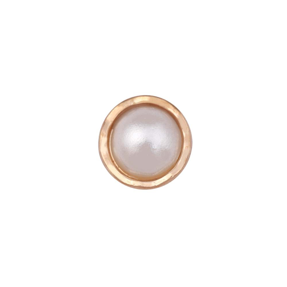 10mm (16L) Wavy Rounded Rim Shiny Decorative Pearl Buttons
