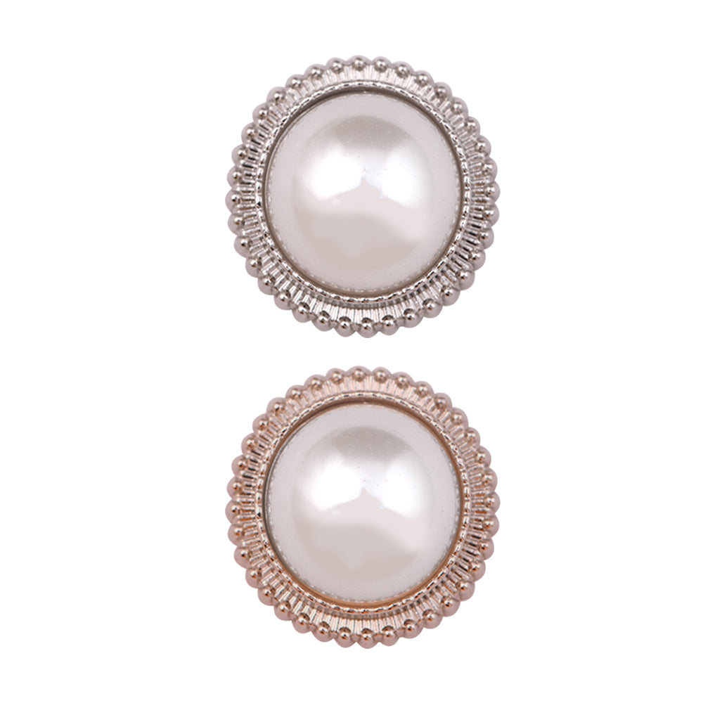 White Resin Pearl Buttons