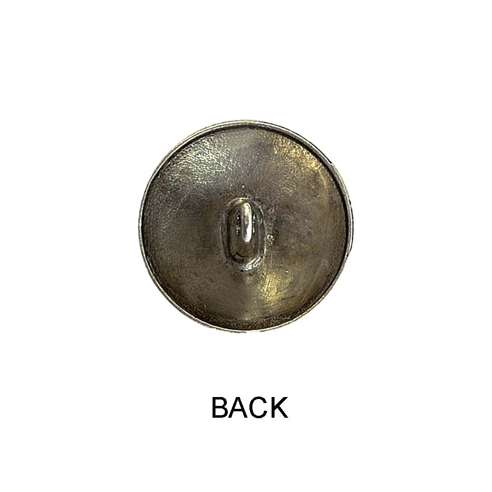 Antique Finish Round Shape Crest Design Dome Shank Metal Buttons