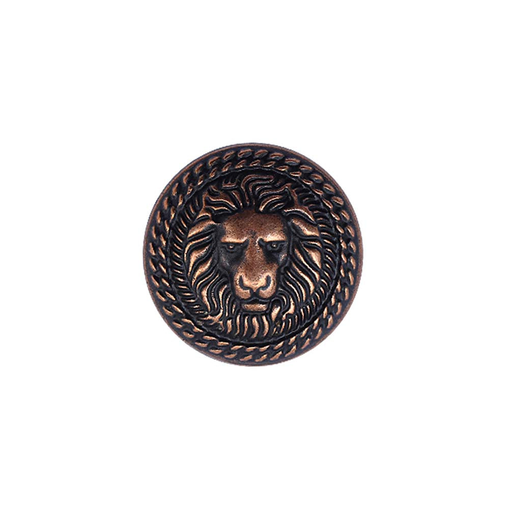 Antique Vintage Lion Face Round Shape Shank Metal Buttons