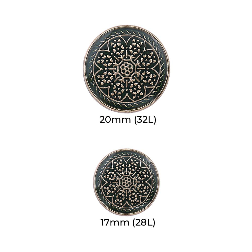 Traditional Design Lamination Shank Metal Buttons for Ethnic Wear