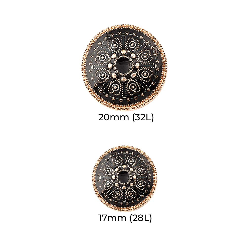 Indian Style Round Shape Lamination Enamel Metal Buttons