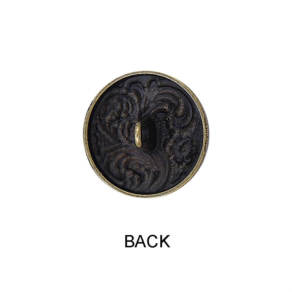 Indo-Western Style Antique Floral Motif Surface Finish Metal Buttons