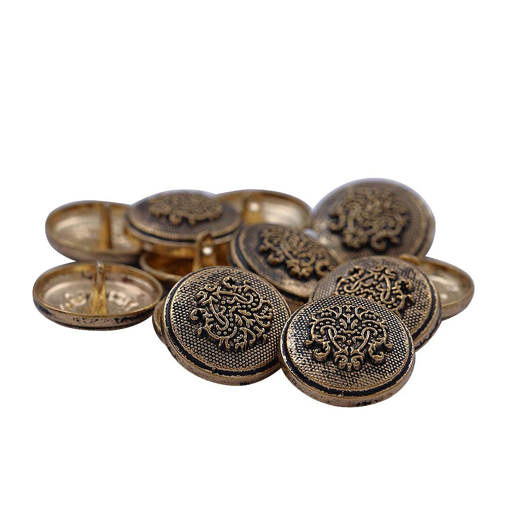 Antique Finish Royal Crest Metal Buttons for Coat/Suit/Sherwani