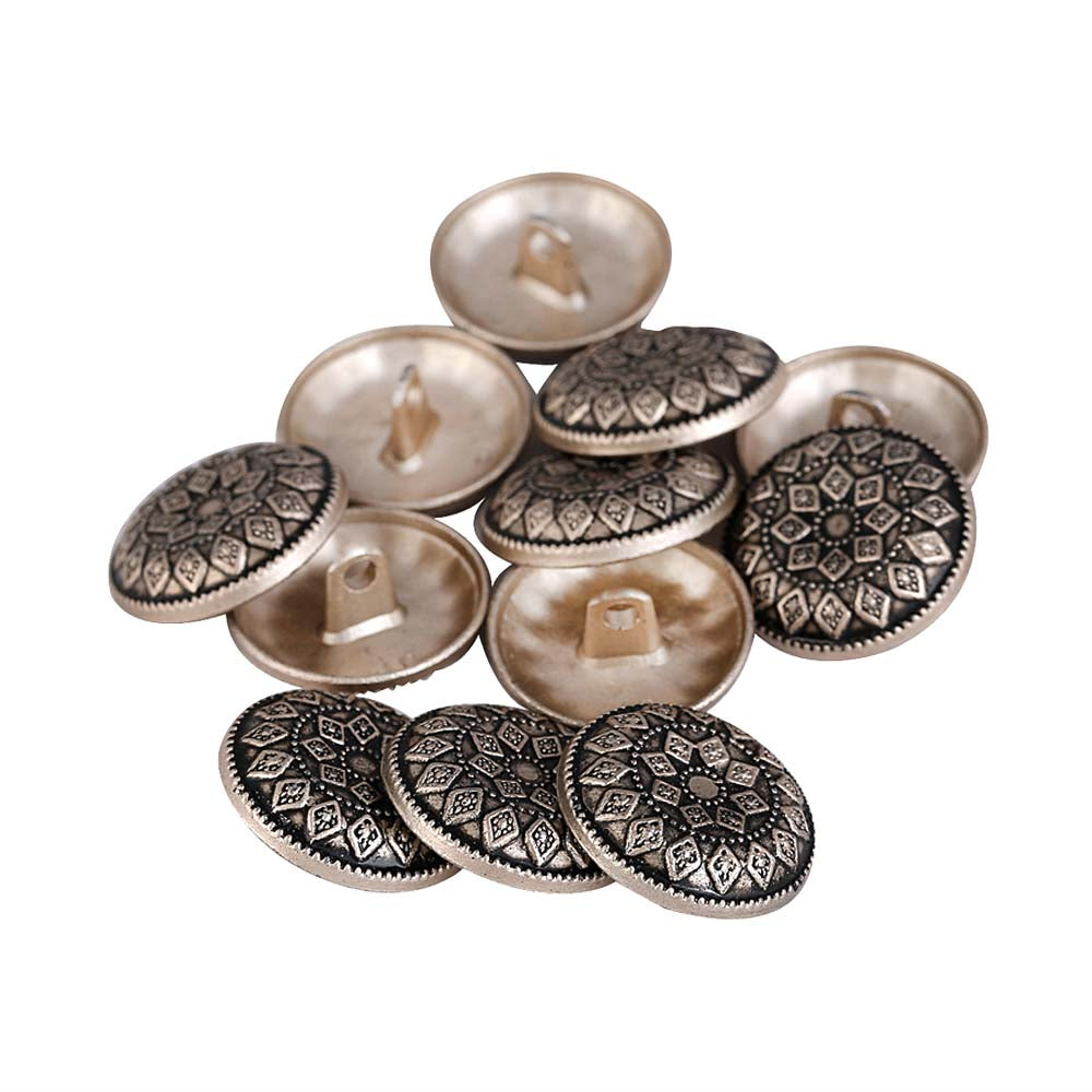 Indian Style Design Matte Gold Finish Sherwani Metal Buttons
