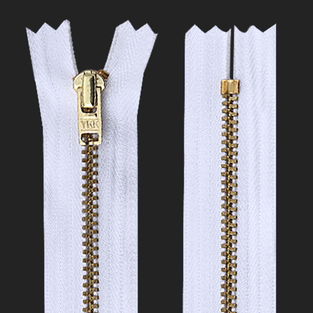 YKK- #5 Gold Teeth YKK Metal Zipper