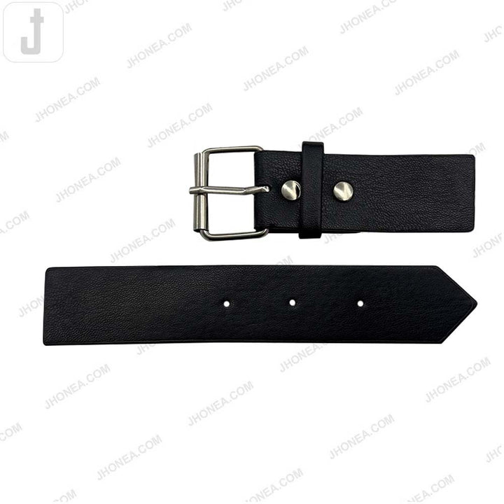 Timeless Black PU Leather Belt with Adjustable Prong Buckle