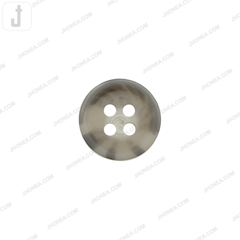 Grey Shaded 12mm Polyester 4-Hole Button for Men/Women/Kids