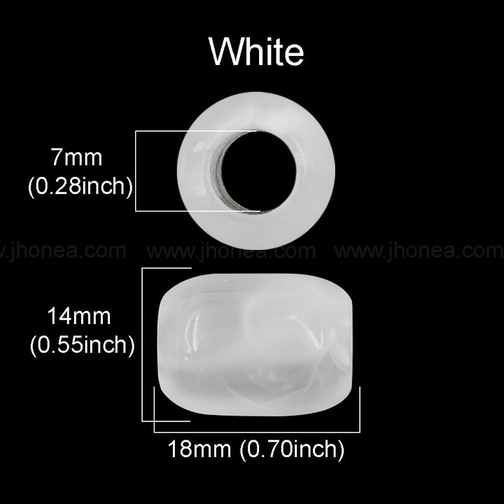 Stylish Black and White Polyester Beads for DIY Jewelry Accessories