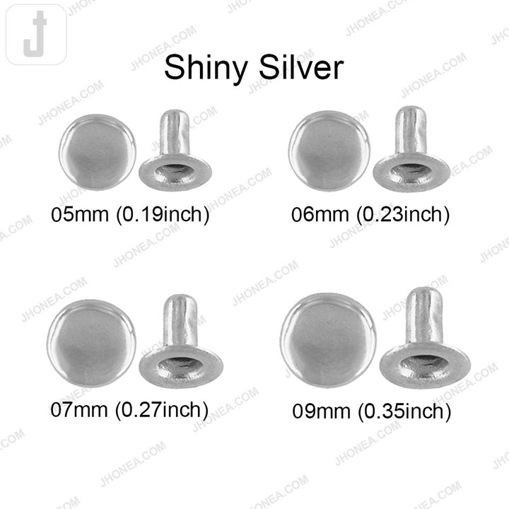Elegant Solid Brass Flat Rivets for Denim/Leather/Bags/DIY Craft Projects