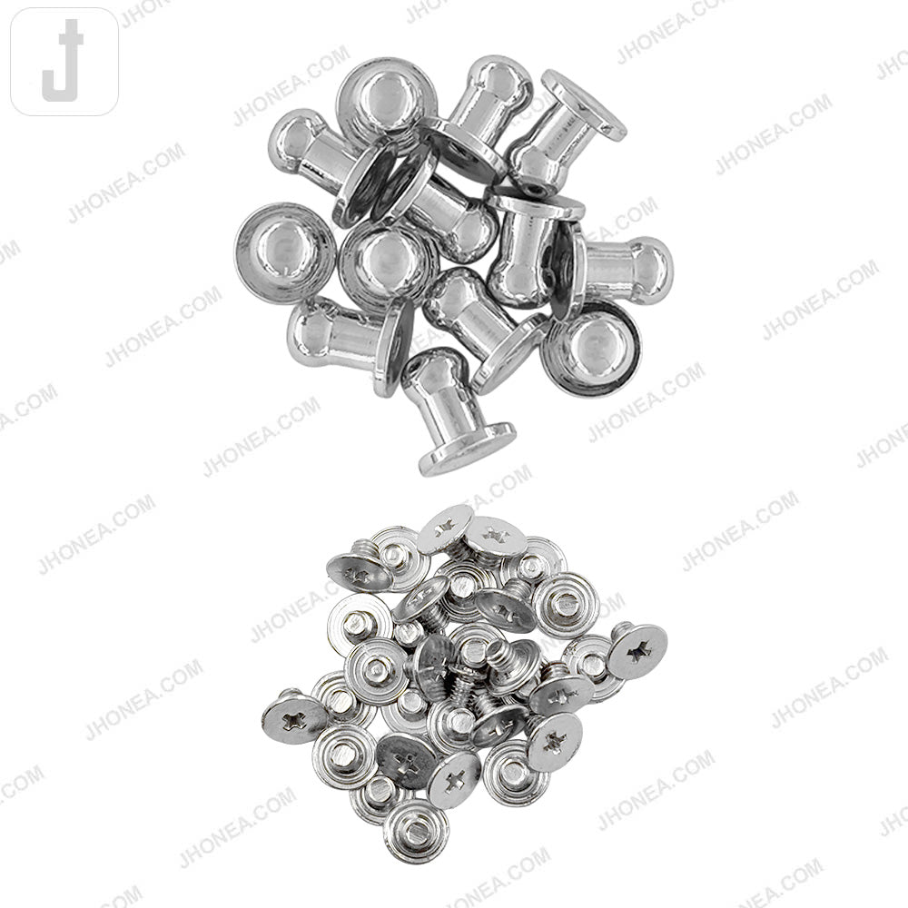 Versatile 8mm Round Head Screw Metal Button Stud for Shirt/Bags/Belts
