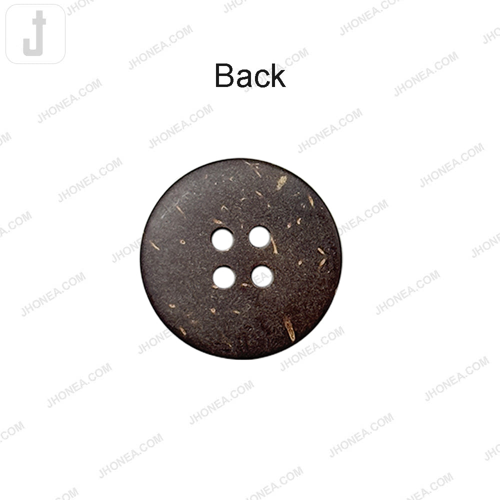 20mm Natural Smooth Finish 4-Hole Coco Shell Buttons