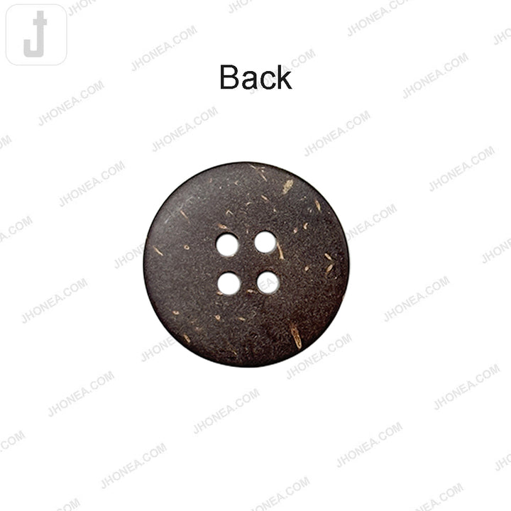 20mm Natural Smooth Finish 4-Hole Coco Shell Buttons