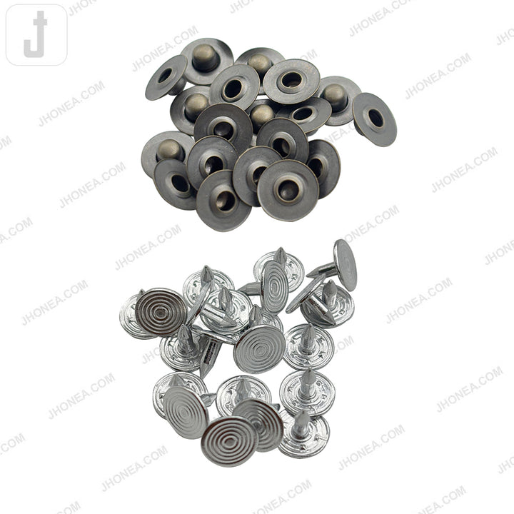 Versatile Brass Rivet Fastener Studs for Jeans/Jackets/Bags