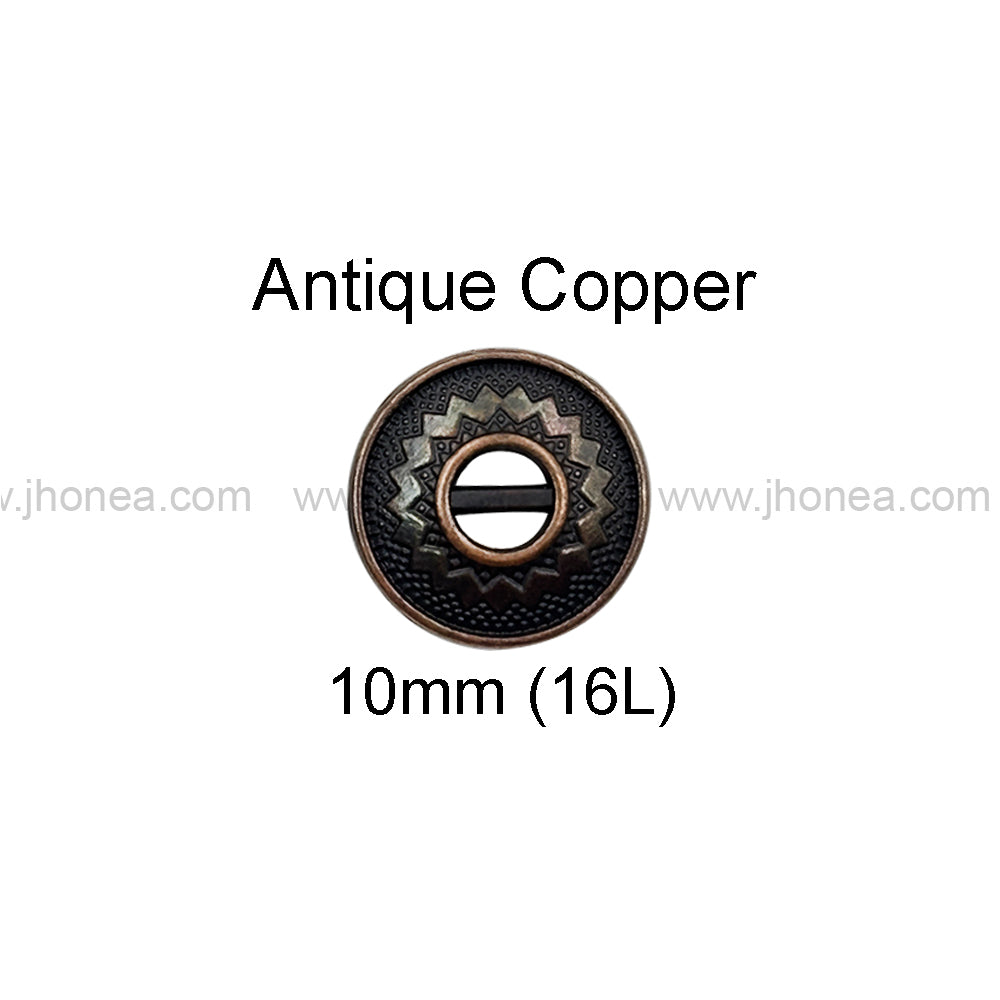 Very Unique Structure Engraved Design Metal Shirt Buttons