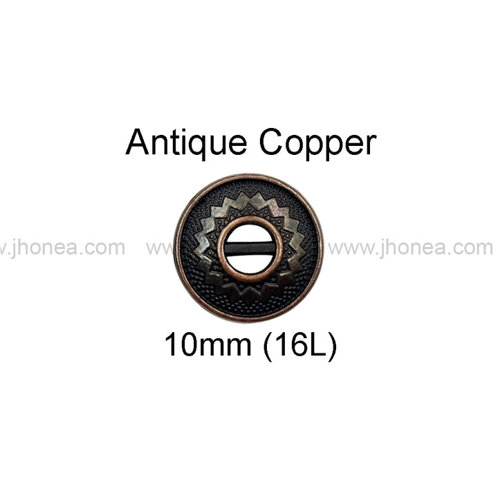 Very Unique Structure Engraved Design Metal Shirt Buttons