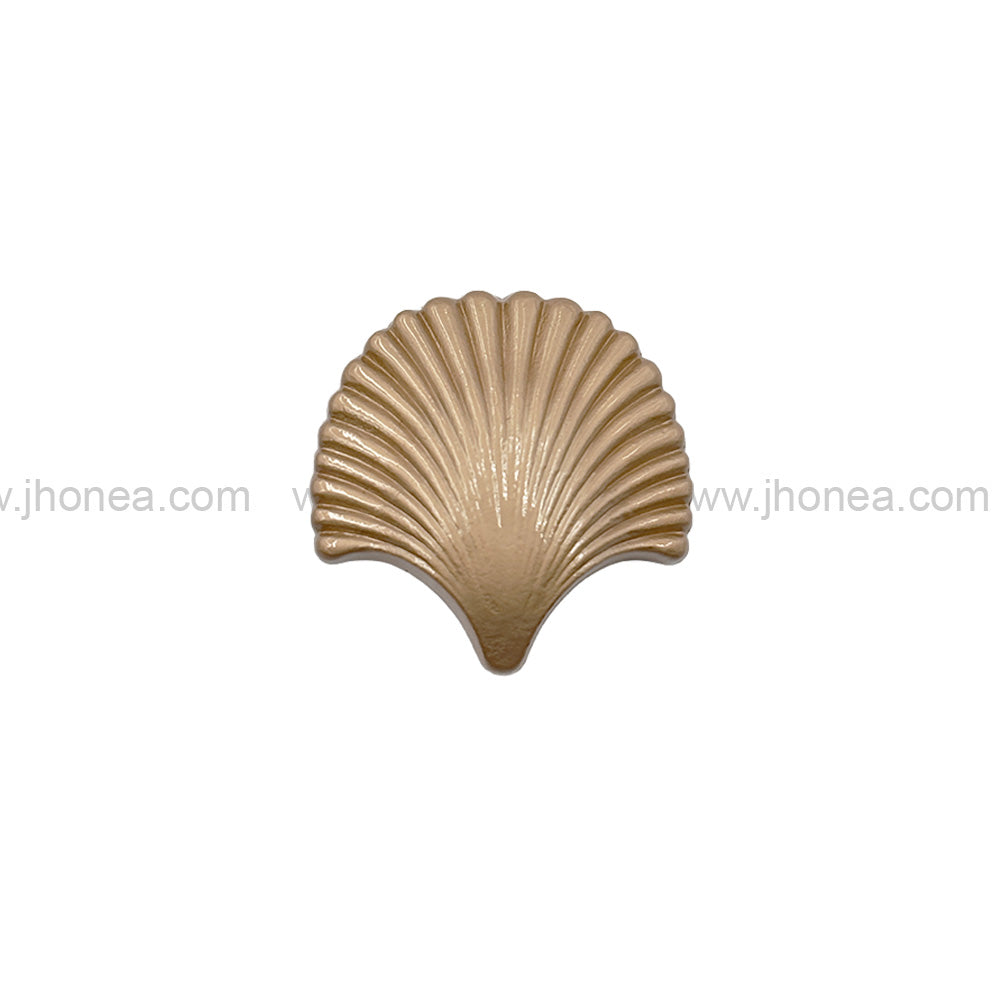 Decorative Matte Gold Finish Sea Shell Shape 25mm(40L) Shank Metal Button