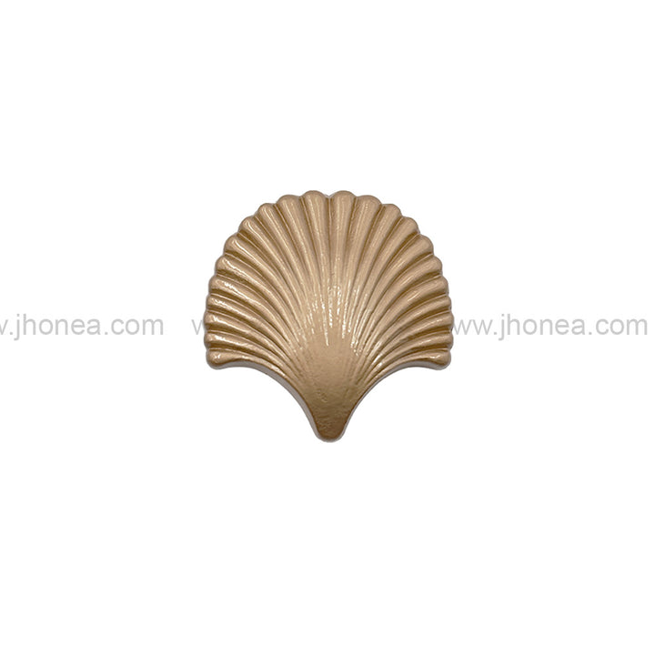 Decorative Matte Gold Finish Sea Shell Shape 25mm(40L) Shank Metal Button