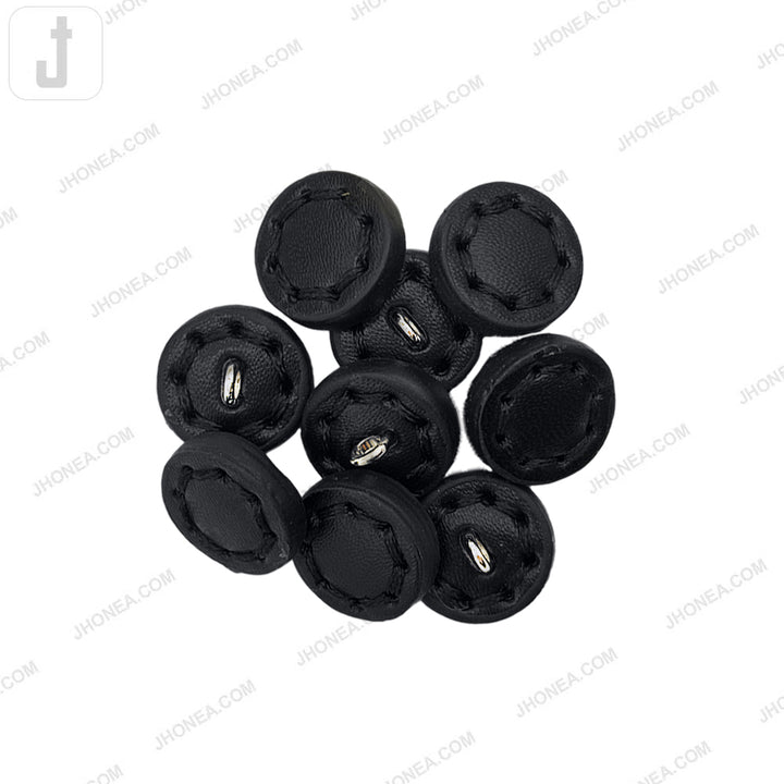 Black and White PU Leather Downhole Loop Buttons