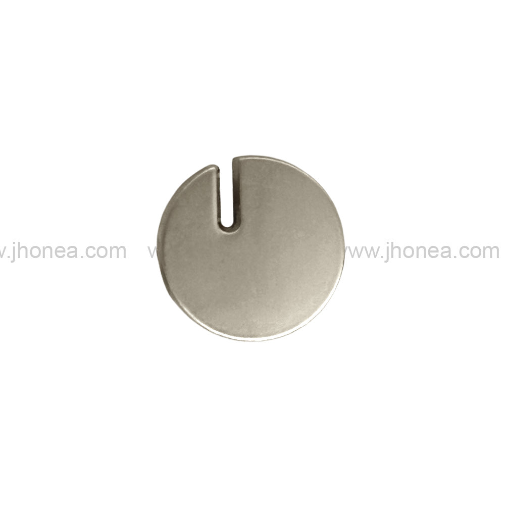 Classic 10mm Cutting Edge Design Matte Silver Metal Button