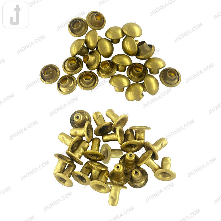 Brass Gold Dome Rivet Fastener Studs for Jeans & Denim Clothing