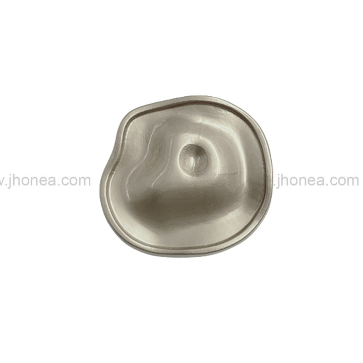 Uneven Round Shape Matte Silver Finish Shank Metal Buttons