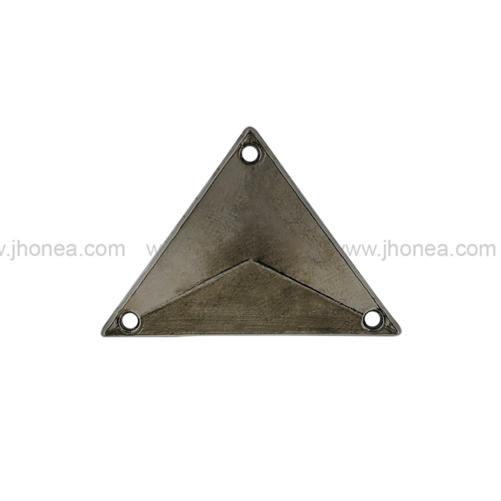 Elegant Black Nickel Triangle Metal Clothing Accessory for Bags/Garments