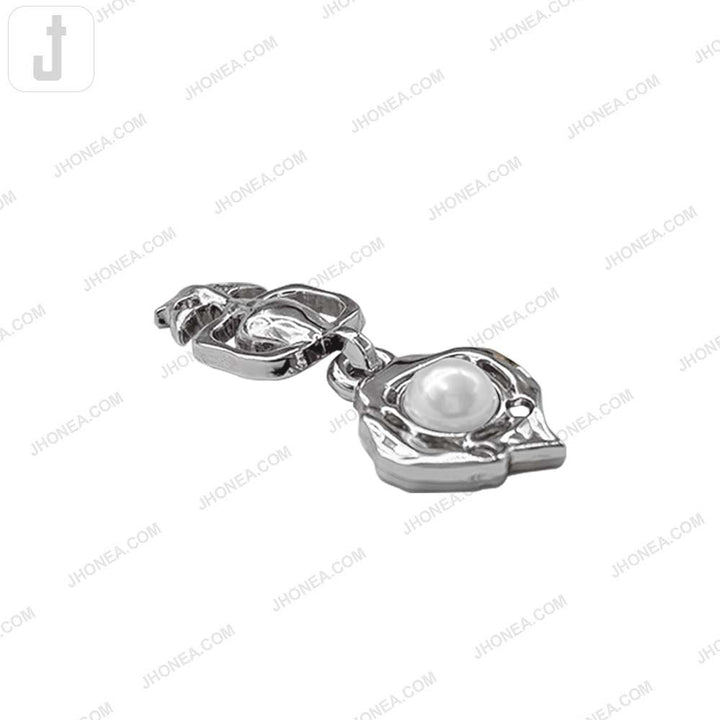 Trendy Pearl Clasp Buckle Hook and Eye Metal Buckle for Fashion Use