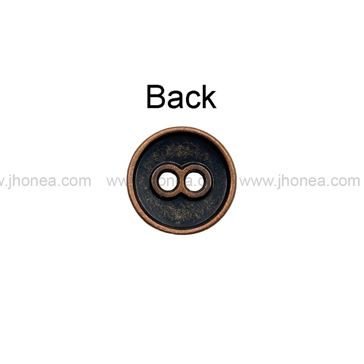 Square 2-Hole Round Shape Unique Surface Finish Shirt Buttons
