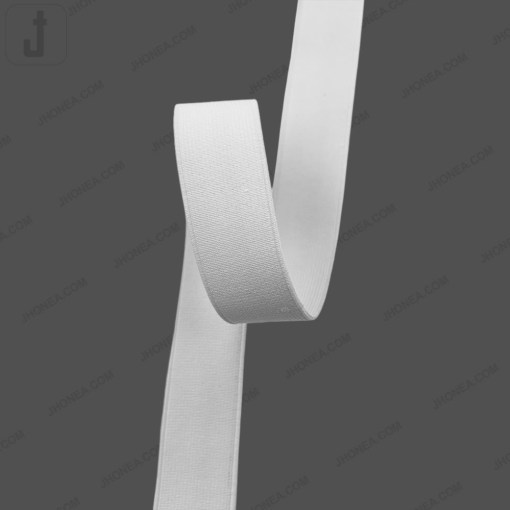 Plain Black & White Tailors' Stiff Woven Elastic for Casings
