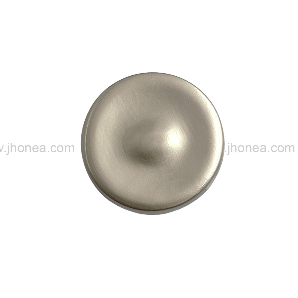 Unique Structure Round Shape Matte Silver Downhole Loop Metal Button