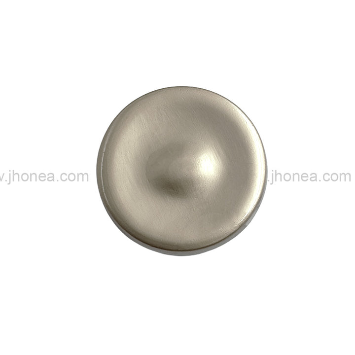 Unique Structure Round Shape Matte Silver Downhole Loop Metal Button