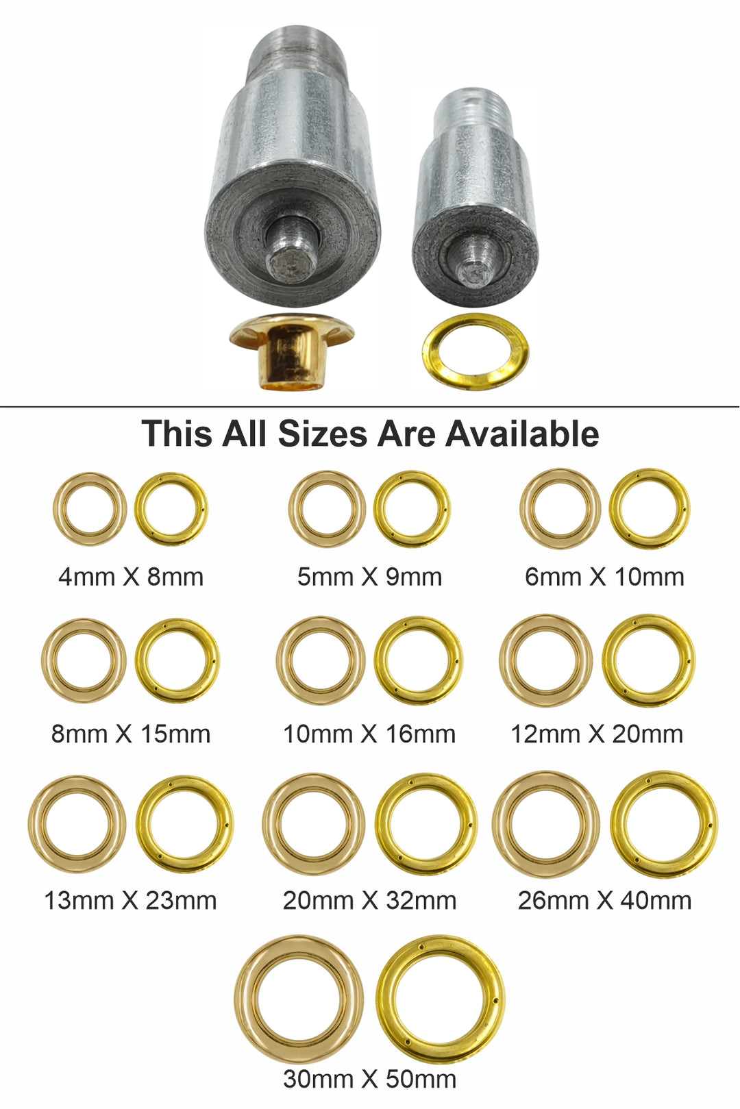 Round Eyelets Die Mold for Fast and Neat Eyelet Fitting