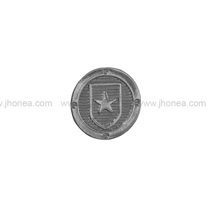 Gunmetal Royal Star Badge Design Downhole Metal Button