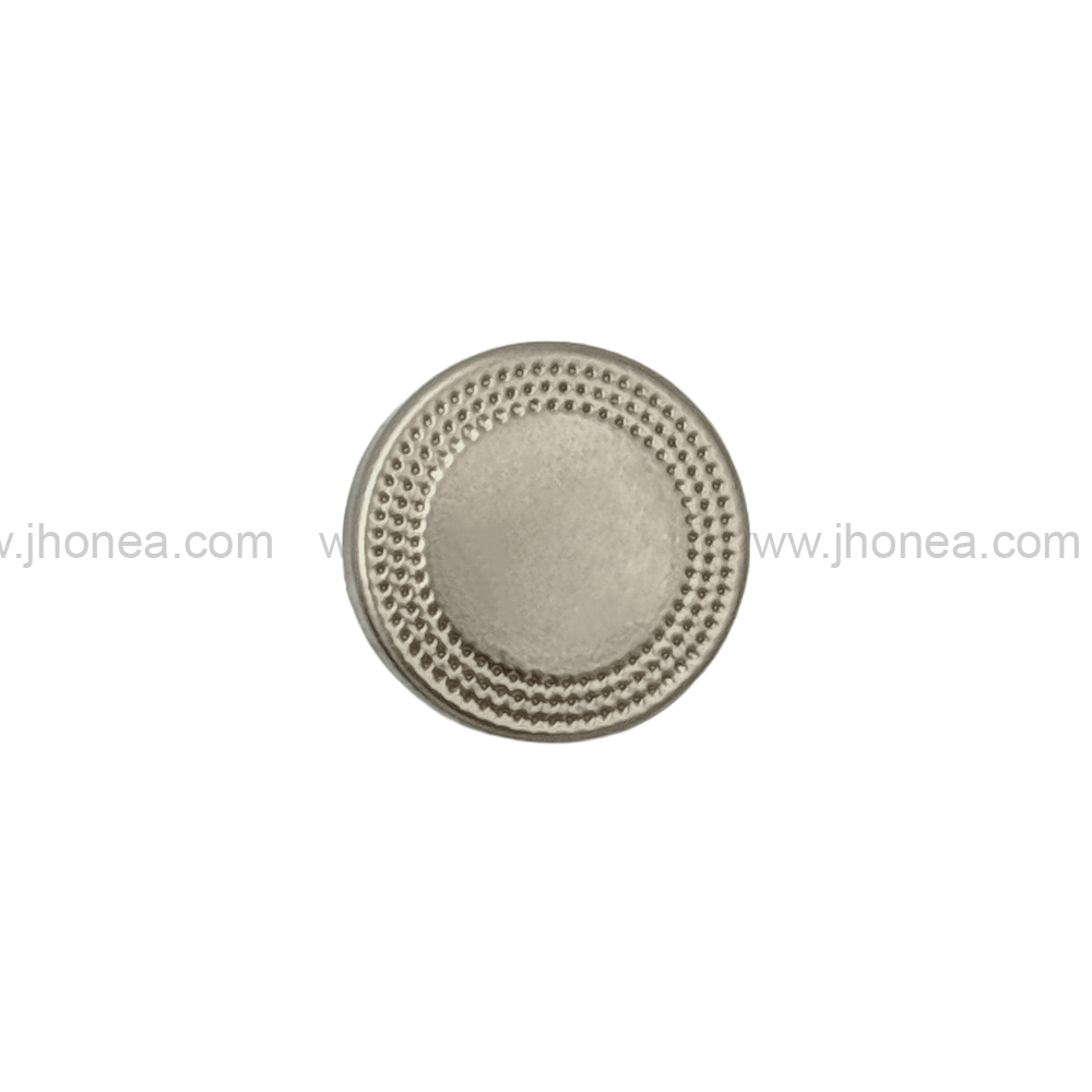 Premium Round Shape Classic Matte Silver Finish Shank Metal Button