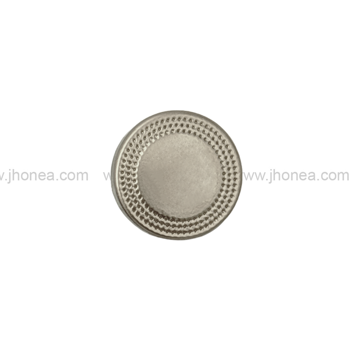 Premium Round Shape Classic Matte Silver Finish Shank Metal Button