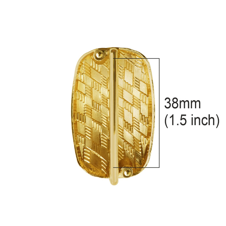 Elegant Shiny Textured Metal Buckle for Fashion Accessories and Clothing