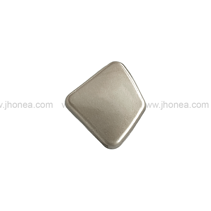 Unique Matte Silver Finish Geometric Shape Shank Metal Button